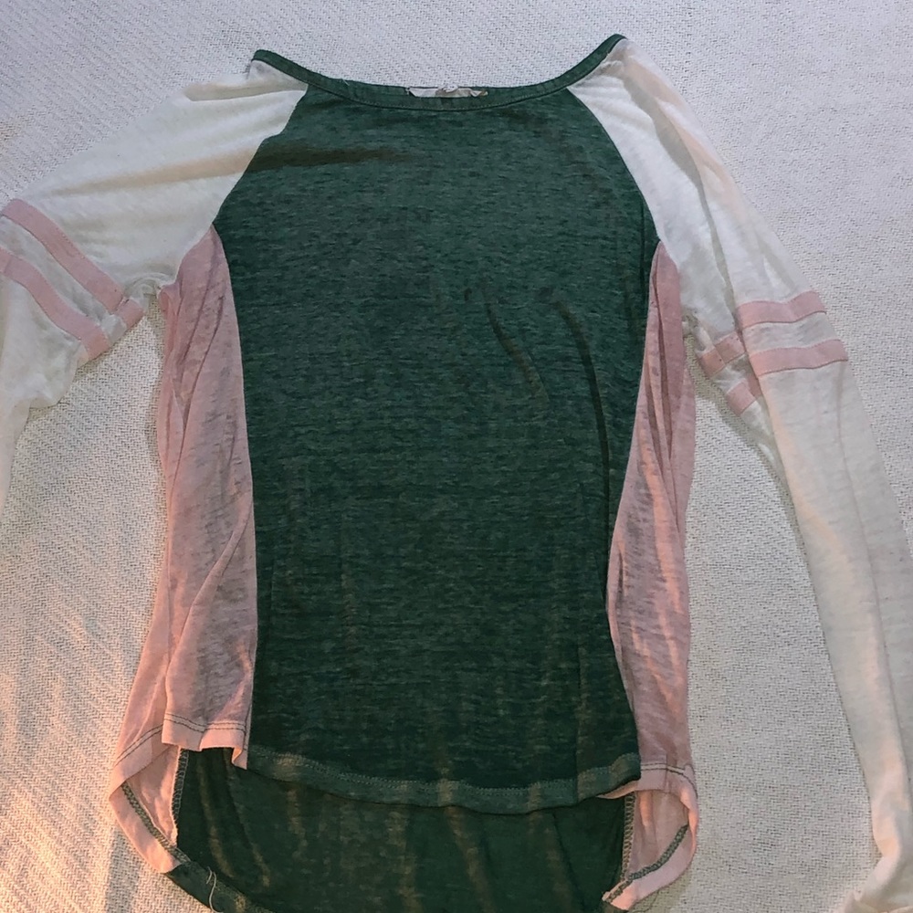 Green and pink shirt